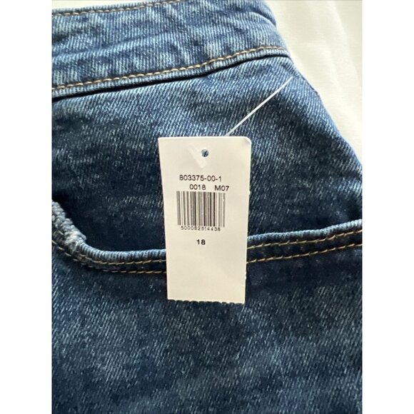 Old Navy Women’s High Rise Marcia Denim Mini Skirt Raw Fringe Hem NWT Size 18 - Picture 6 of 15
